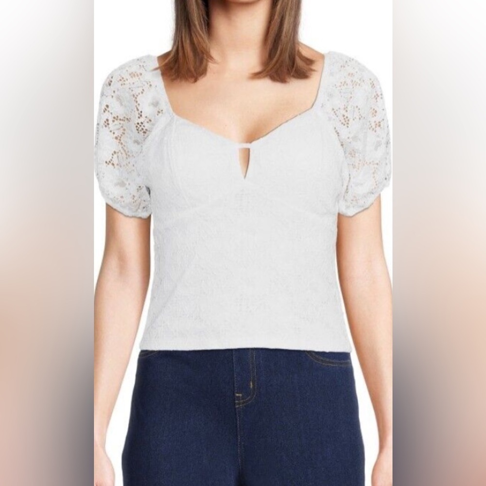 No Bounderises white juniors crop lace top size XXL (19)